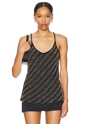 Diotima Heron Camisole Top in Black & Gold - Metallic Gold. Size 1 (also in 2, 3, 4).