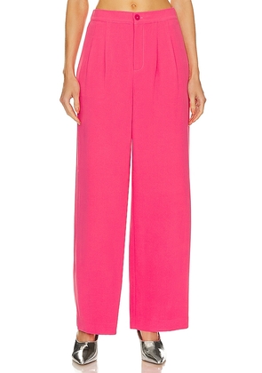 Central Park West Daisy Wideleg Pants in Fuchsia. Size M, XS.