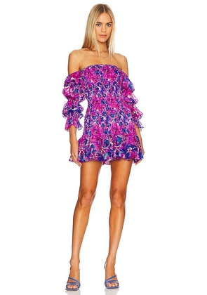 MISA Los Angeles Noura Mini Dress in Purple. Size XL, XS.