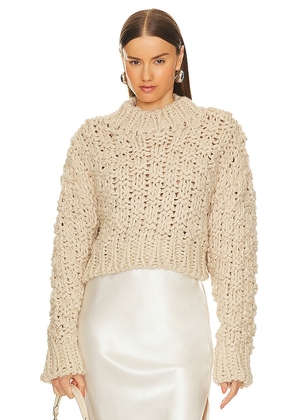 Lovers and Friends x Bridget Jolene Knit Sweater in Cream. Size M, S, XS.