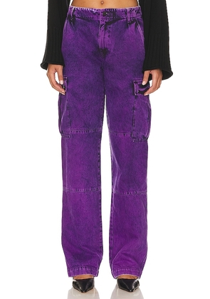 RTA Denim Cargo Pant in Purple. Size 25, 26, 29.