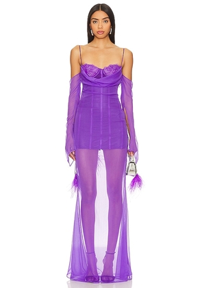 retrofete Meredith Dress in Purple. Size L, S, XL, XS.