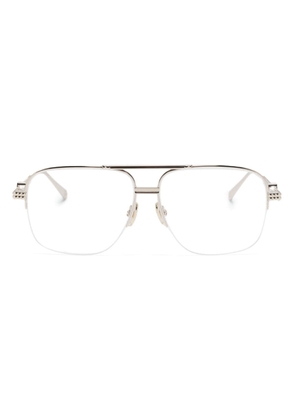 Philipp Plein metal-trim pilot-frame glasses - Silver