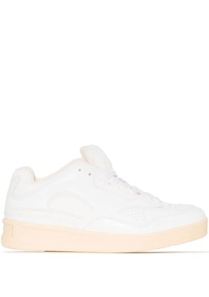 Jil Sander low-top panelled vulcanised-sole sneakers - White