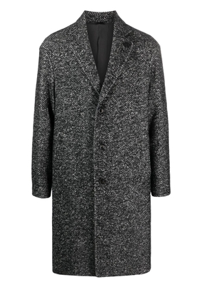 Lardini single-breasted button-up coat - Black