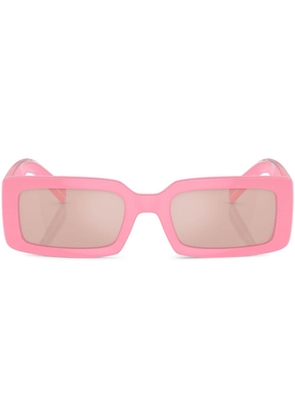 Dolce & Gabbana Eyewear logo-print rectangle-frame sunglasses - Pink