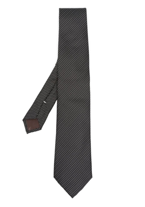 Canali graphic-print pointed-tip tie - Black