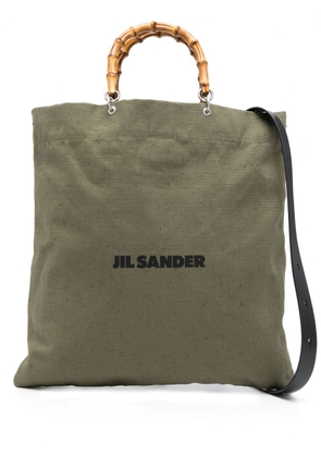 Jil Sander logo-print tote bag - Green