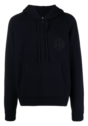 Bally logo-embroidered hoodie - Blue