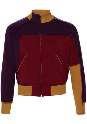 Facetasm patchwork zip-up track jacket - Purple