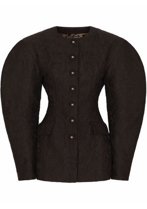 Dolce & Gabbana floral-jacquard ramage jacket - Black