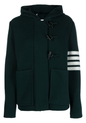 Thom Browne 4-stripes hooded duffle jacket - Green