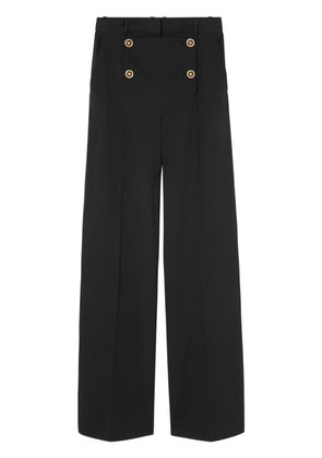 Versace high-waist wide-leg trousers - Black