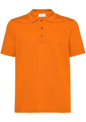 Ferragamo polo-collar cotton polo shirt - Orange