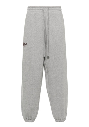 Gucci logo-print cotton track pants - Grey
