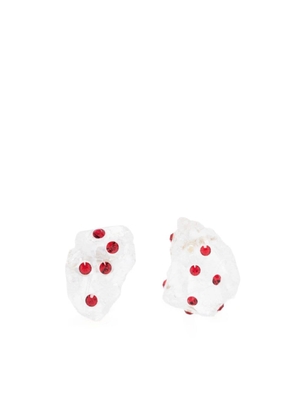 Marni crystal-embellished stud earrings - White