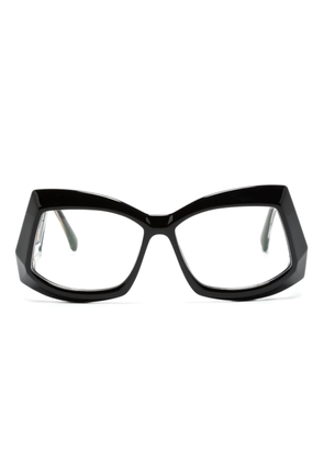 Cazal geometric-frame glasses - Black