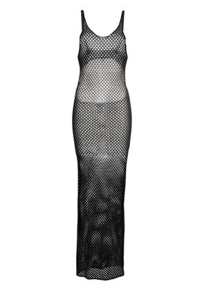 Laneus open-knit backless maxi dress - Black