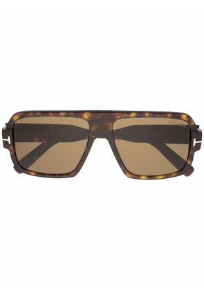 TOM FORD Eyewear tortoiseshell square-frame sunglasses - Brown