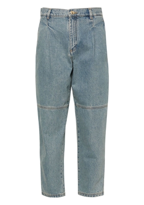 Moschino high-rise tapered-leg jeans - Blue
