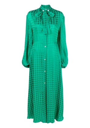 MSGM houndstooth-pattern jacquard maxi dress - Green