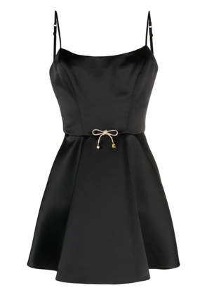 Elisabetta Franchi bow-detail satin minidress - Black