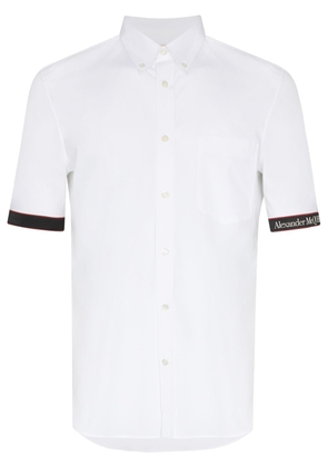 Alexander McQueen logo-trimmed short-sleeved shirt - White