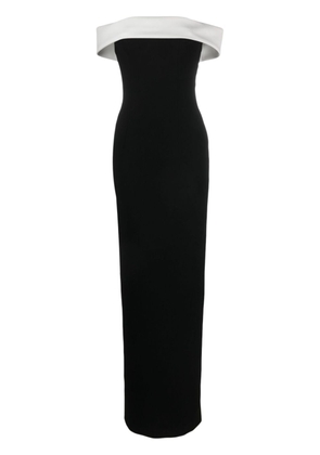 Mônot colour-block off-shoulder maxi dress - Black