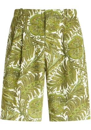 ETRO floral-print Bermuda shorts - Green