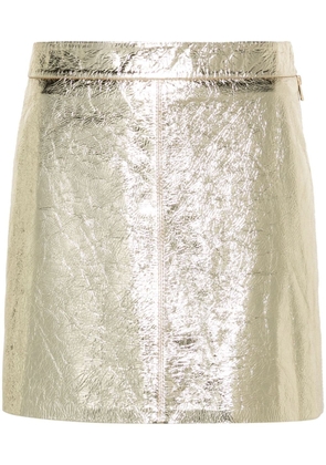 Zadig&Voltaire Jinette metallic leather skirt - Gold