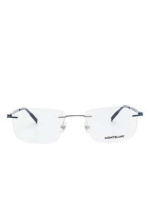 Montblanc rimless rectangle-frame glasses - Blue