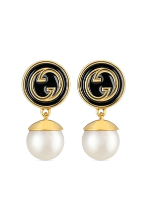 Gucci Blondie pearl drop earrings - Black