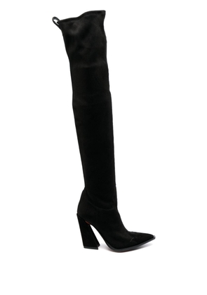 Sonora 100mm thigh-high suede boots - Black