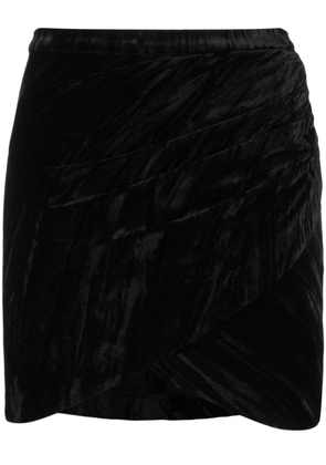 Zadig&Voltaire Judelle crushed velvet miniskirt - Black