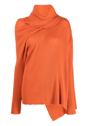 Marques'Almeida roll-neck ribbed-knit jumper - Orange