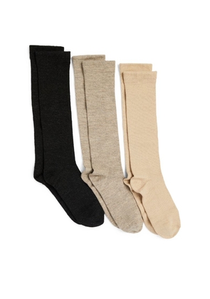 Lauren Manoogian Wool-Blend Long Socks (Pack Of 3)