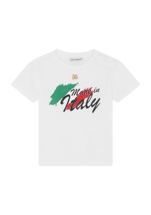 Dolce & Gabbana Kids Cotton Slogan T-Shirt (3-30 Months)
