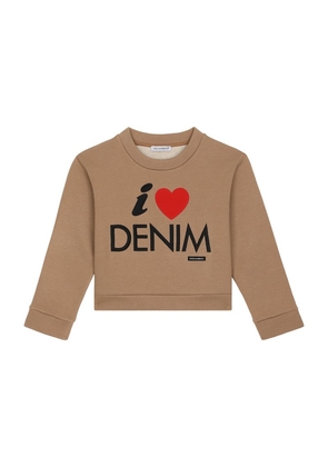 Dolce & Gabbana Kids I Love Denim Sweatshirt (2-6 Years)