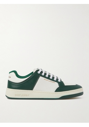 SAINT LAURENT - SL/61 Mesh and Leather Sneakers - Men - Green - EU 39