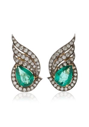 Amrapali - One of a Kind 18K Yellow Gold Emerald & Diamond Stud Earrings - Green - OS - Moda Operandi - Gifts For Her