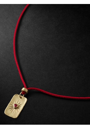 Jacquie Aiche - Gold Ruby Cord Necklace - Men - Red