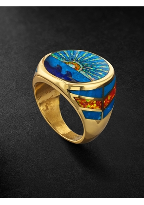 Jacquie Aiche - Gold Multi-Stone Ring - Men - Blue - 9