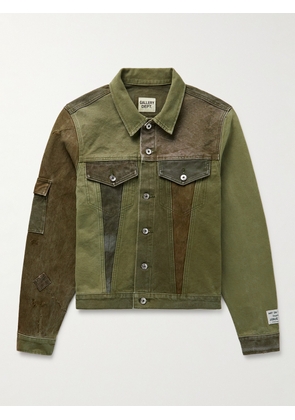 Gallery Dept. - Andy Distressed Patchwork Upcycled Denim Jacket - Men - Green - S