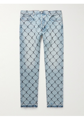 Gallery Dept. - Cage 5001 Slim-Fit Frayed Printed Jeans - Men - Blue - UK/US 28