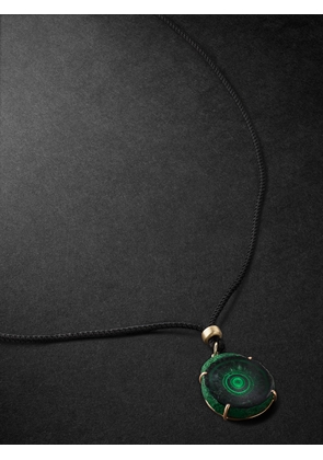 Jacquie Aiche - Gold, Malachite and Cord Pendant Necklace - Men - Green