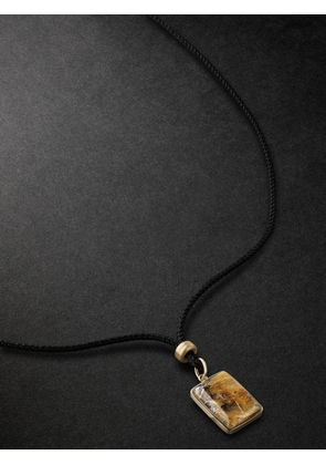 Jacquie Aiche - Gold, Rutilated Quartz and Cord Pendant Necklace - Men - Gold