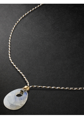 Jacquie Aiche - Gold, Moonstone and Cord Necklace - Men - White