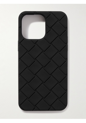 Bottega Veneta - Intrecciato Rubber iPhone 13 Pro Max Case - Men - Black