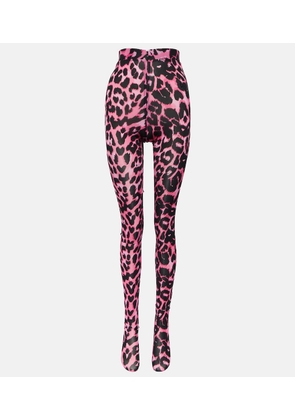 Alex Perry Cadie leopard-print tights