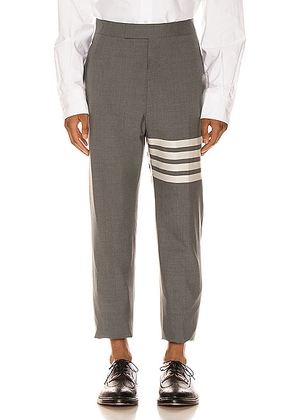 Thom Browne 4 Bar Backstrap Trouser Cropped  in Medium Grey - Grey. Size 0 (also in 1, 2, 3, 4, 5).